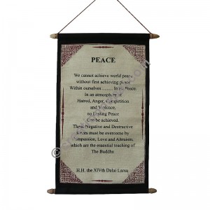 Dalai Lama preaching scroll: Peace 