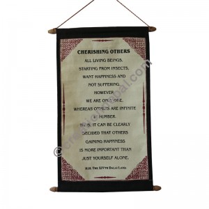 Dalai Lama preaching scroll: Cherishing Others 