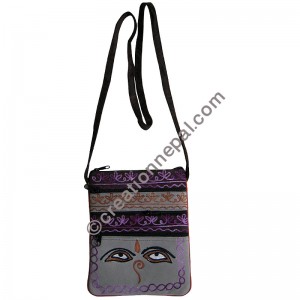 Leather suede Buddha-Eye passport bag