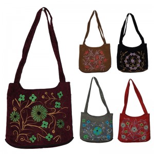 Faux suede chinar bag