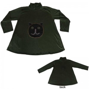 Cat design hi-neck sinkar kurtha