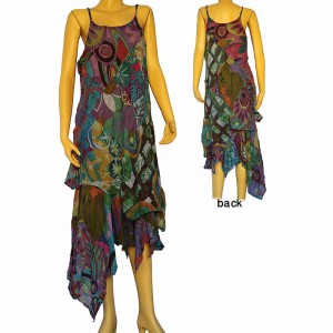 2 layer printed cotton dress