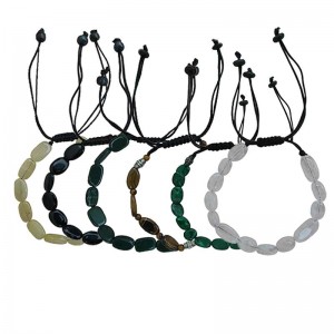 Oval shape flat type stone assorted bracelet
