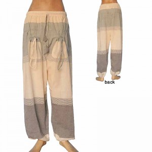 Big stripes khaddar front pockets trouser