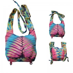 Shyama cotton tie dye open strap bag