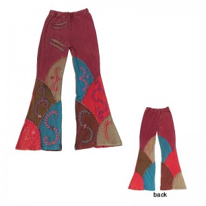 Patch work hand embroidered trouser