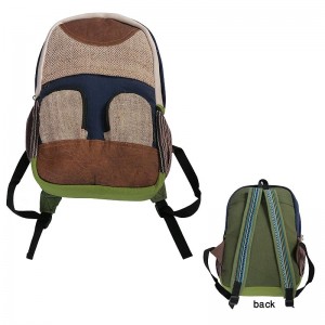 Leather piping hemp pocket Gheri packpack