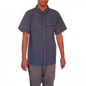 Cotton stone wash piping shirt