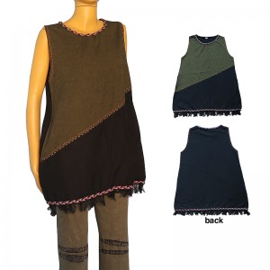 Braided lace cotton top