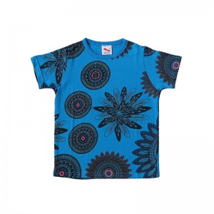 Flowers print cotton kids t-shirt