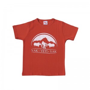 Yak & Yeti print cotton kids t-shirt