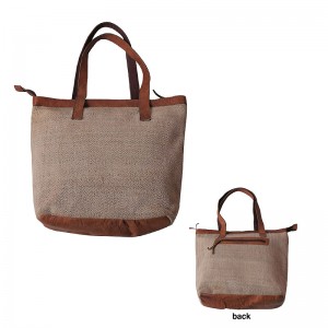 Hemp-leather tote bag