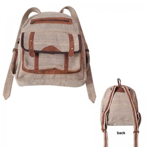 Natural hemp-leather day bag