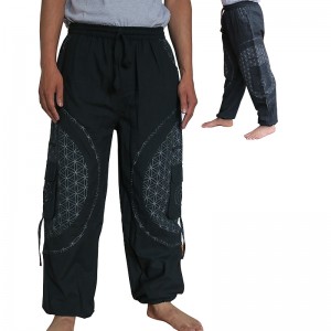 Mandala patch cotton trouser2