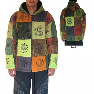 Heavy cotton patch-work jacket