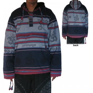 Stripy shyama cotton navy pullover