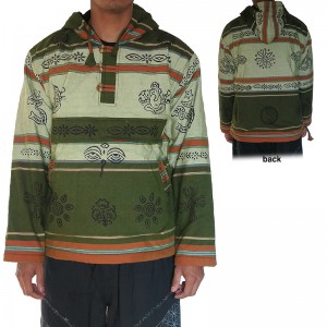 Stripy shyama cotton Green pullover
