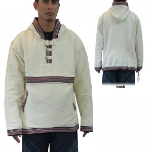 Stripy lace heavy cotton pullover1