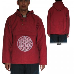 Mandala embroidered cotton pullover