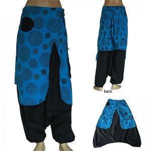 Elephant ear turquoise trouser
