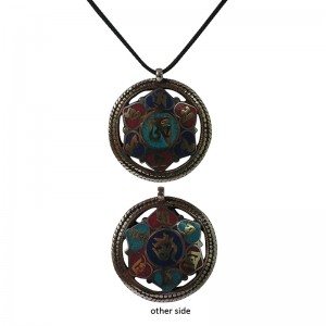 Om Mani mantra 2-face pendent