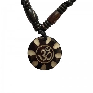 Sanskrit om bone pendent