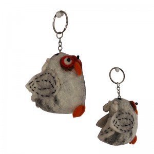 Owl design felt key ring1