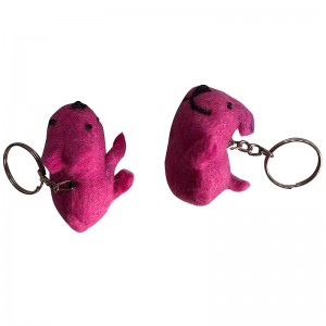 Rabbit design felt key ring