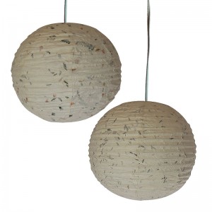Flower inlay medium ball lampshade