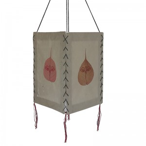 Buddha-eye on Bodhi leaf 4-fold lampshade