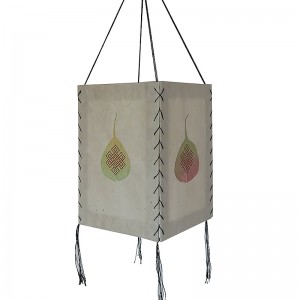 Endless knot on Bodhi leaves 4-fold lampshade