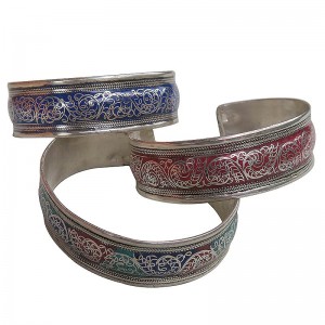 Colorful filigree bangle