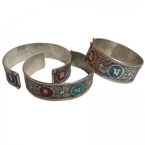 Mantra letters filigree bangle