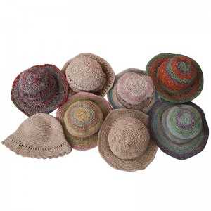 Hemp cotton mixed assorted round hats