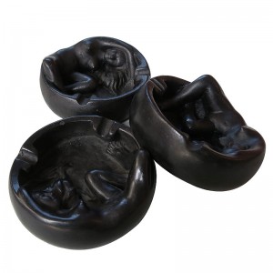 Inside arts black ashtray