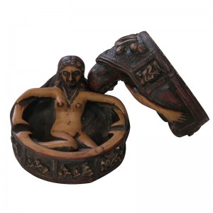 Erotic arts lady antique ashtray