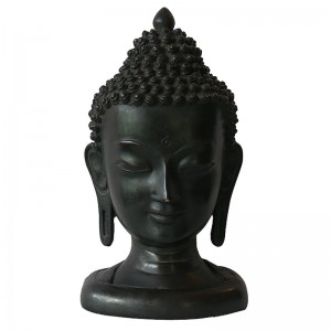 8 inch resin black Buddha head