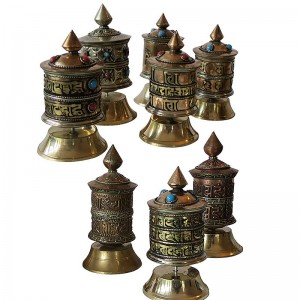 Assorted small table prayer wheel