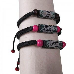 Om Mani Mantra carved stone wrist