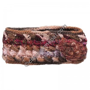 Silk-wool flower brown headband