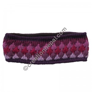 Colorful woolen purple headband