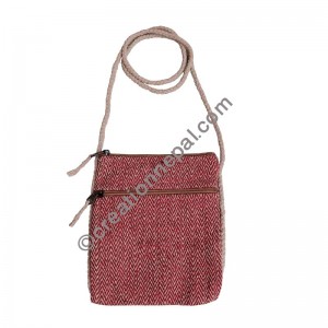 Hemp 2-zip passport bag