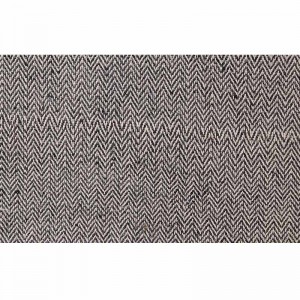 Hemp-cotton black herringbone 29 inch fabric