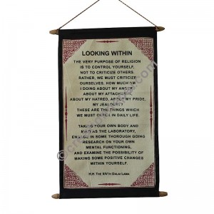 Dalai Lama preaching scroll: Looking within