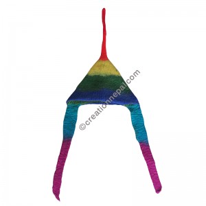 Colorful stripes swirl hat