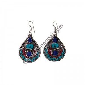 Colorful tear-drop earring2