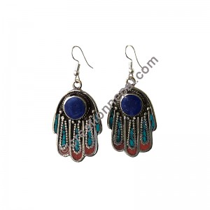 Palm shape earring