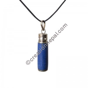 Lapis tube pendant
