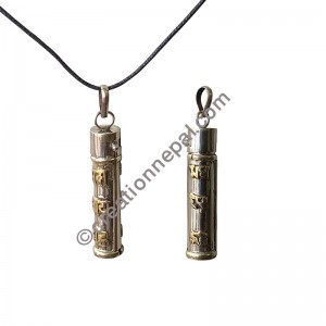 2-side Mantra tube pendant