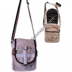 Hemp 2-zipper  utility bag